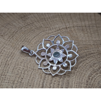 Echt zilveren hanger met chalcedoon 